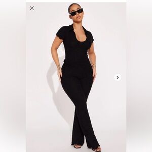 Zelda Textured Pant Set - Black